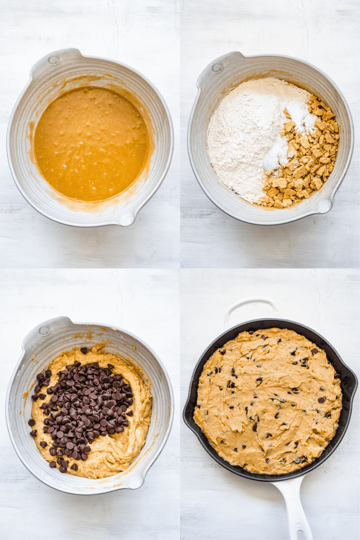 steps to make smores cookie skillet