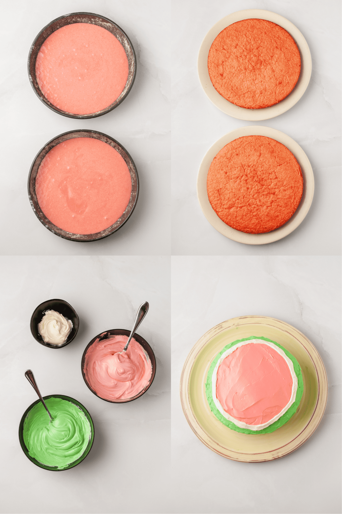 steps to make watermelon cake