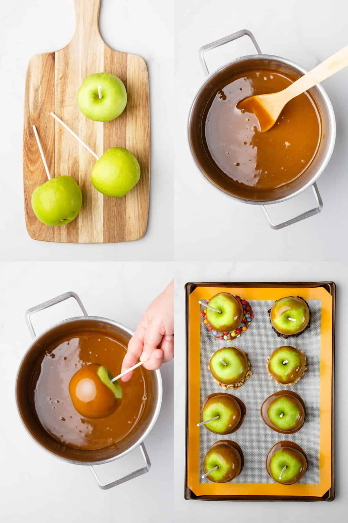 steps to make caramel apples