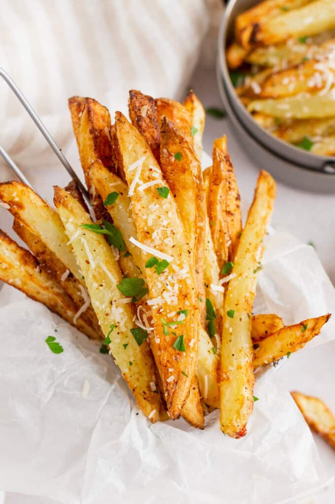 Air fryer parmesan fries.