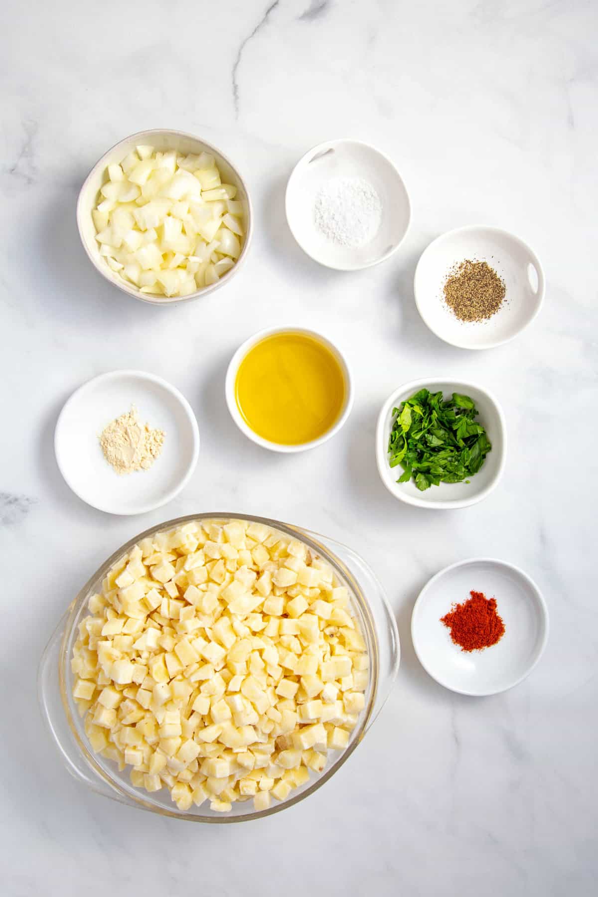 ingredients to make breakfast potatoes
