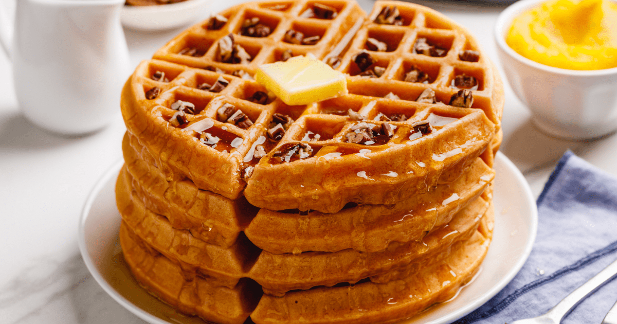 Easy Pumpkin Waffles Recipe (With Bisquick!) All Things Mamma