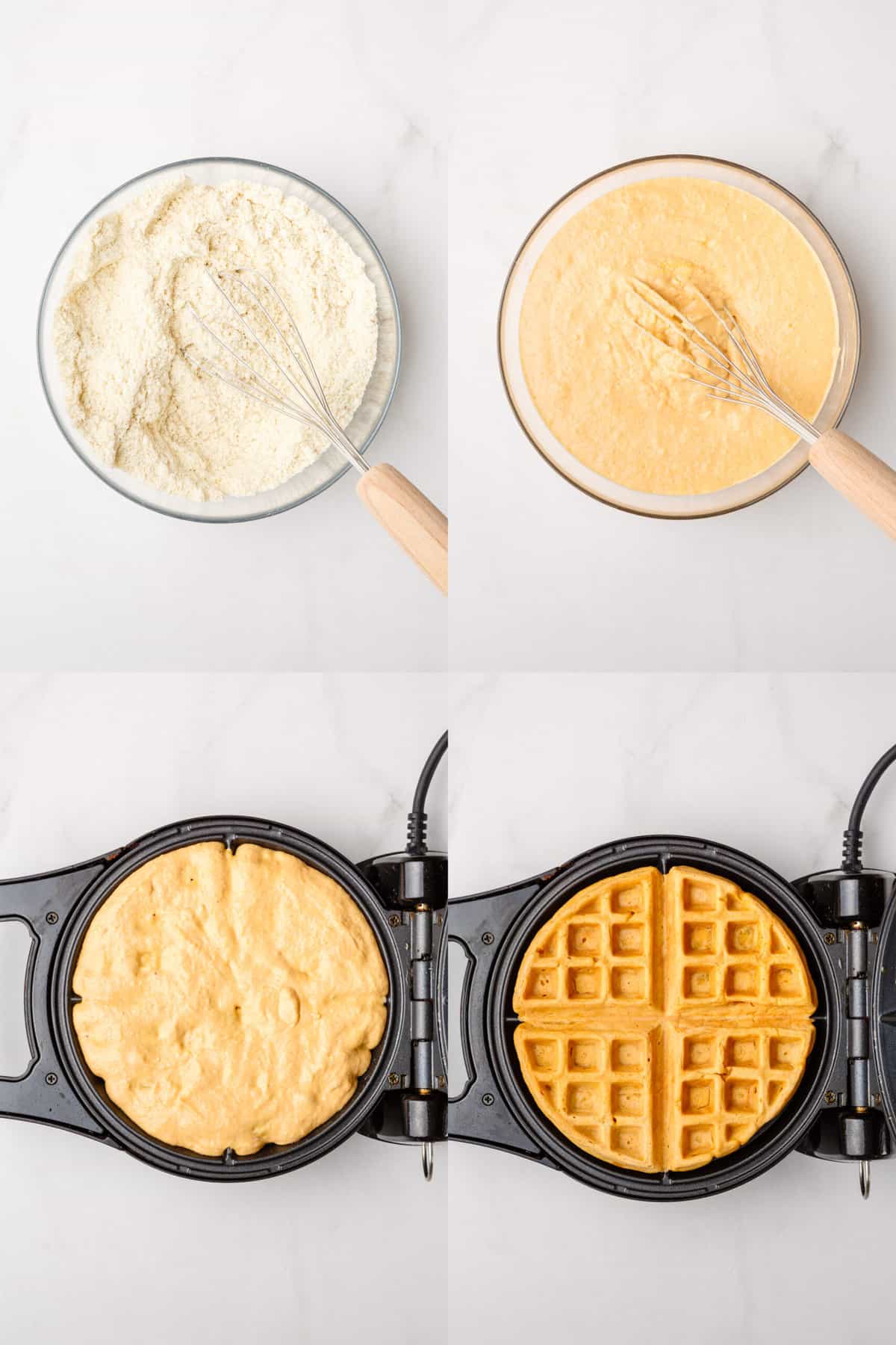 steps to make pumpkin waffles