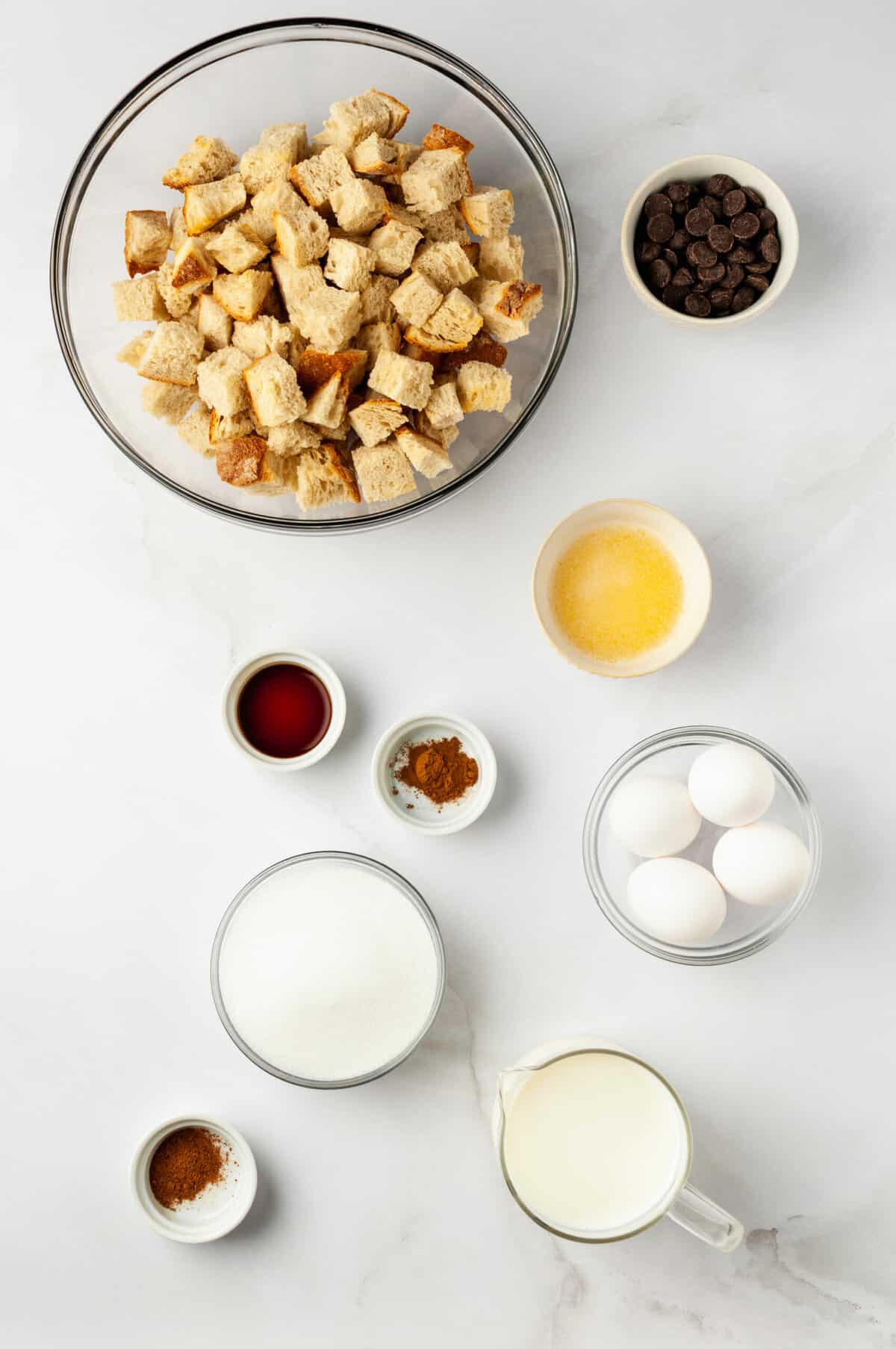 ingredients to make bread pudding for a slow cooker