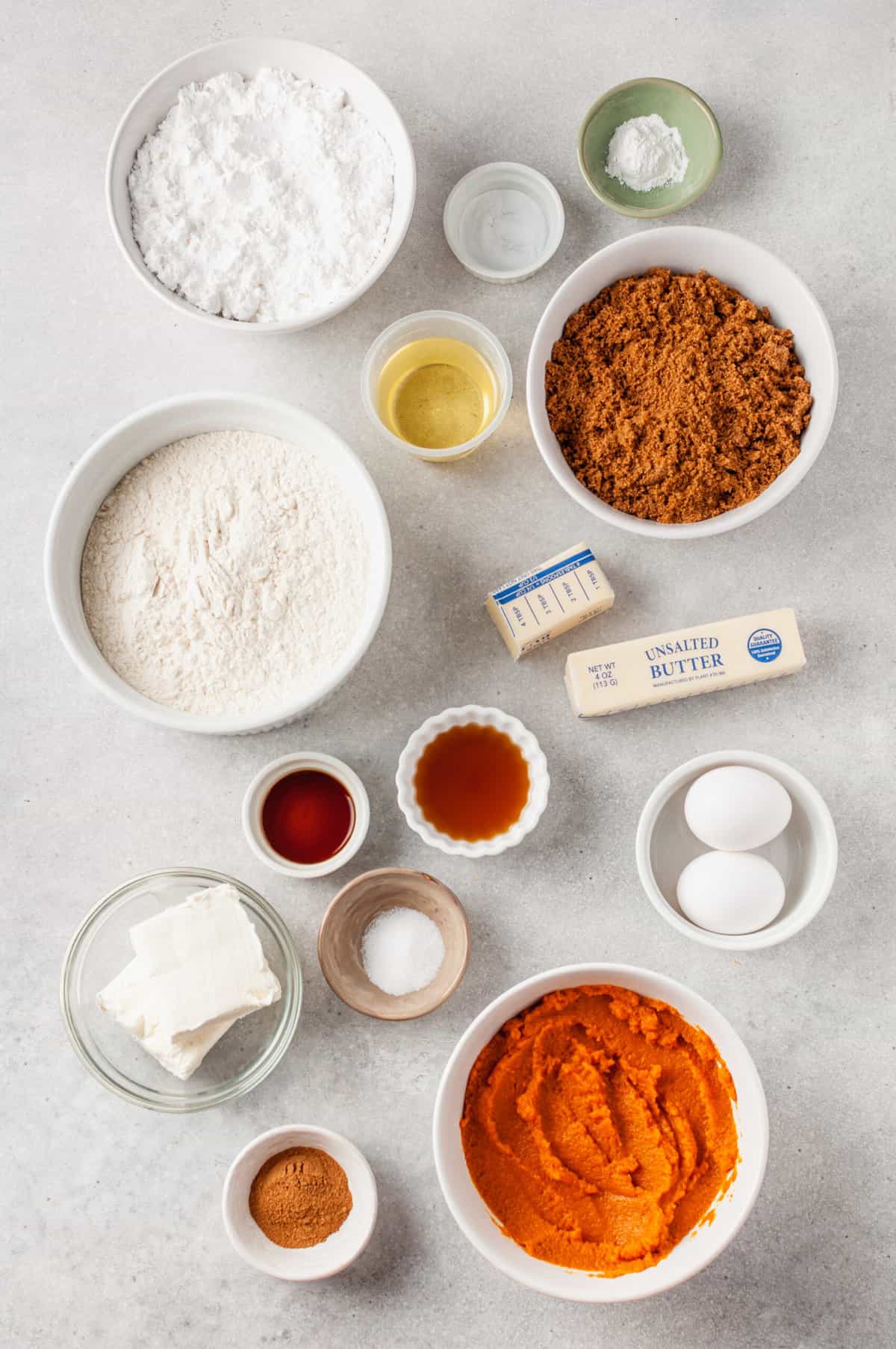 ingredients to make pumpkin whoopie pies
