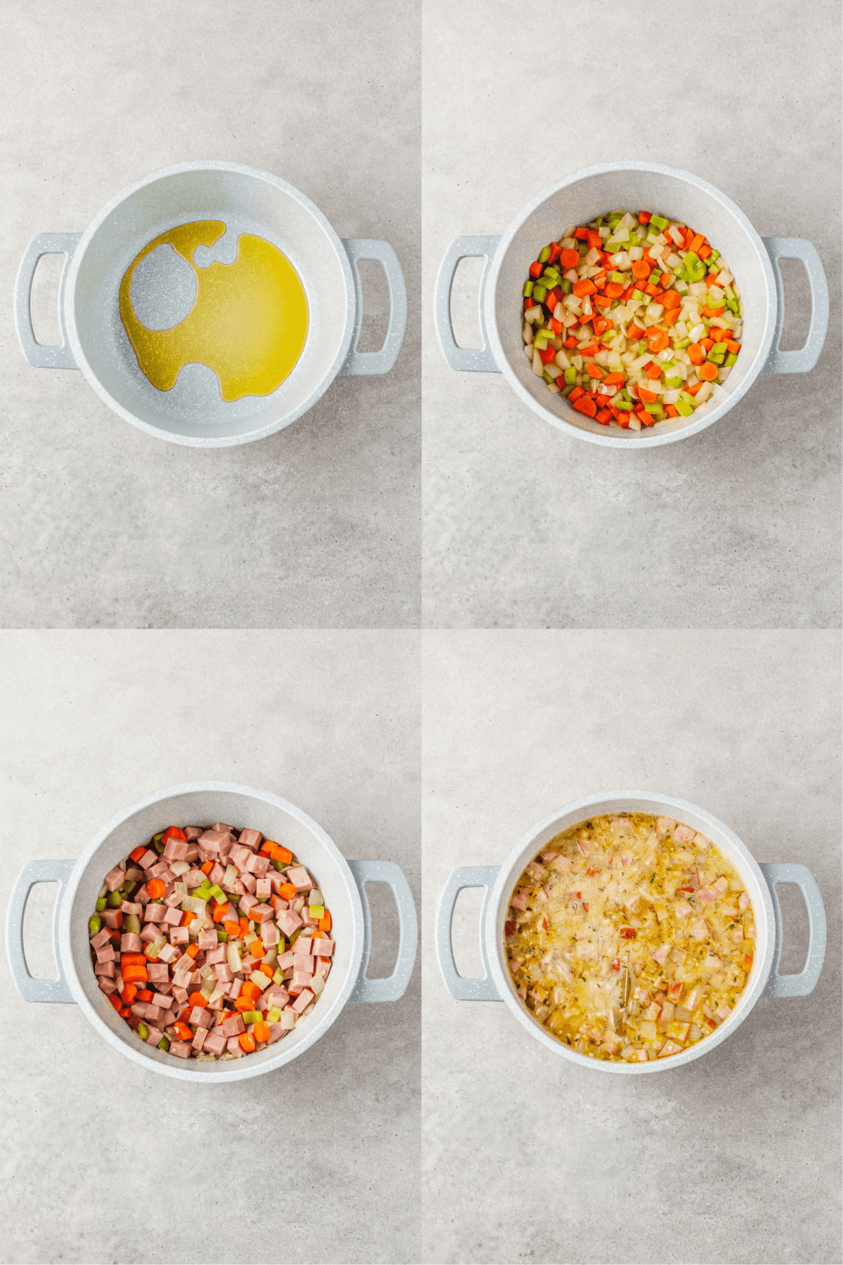steps to make ham and bean soup.