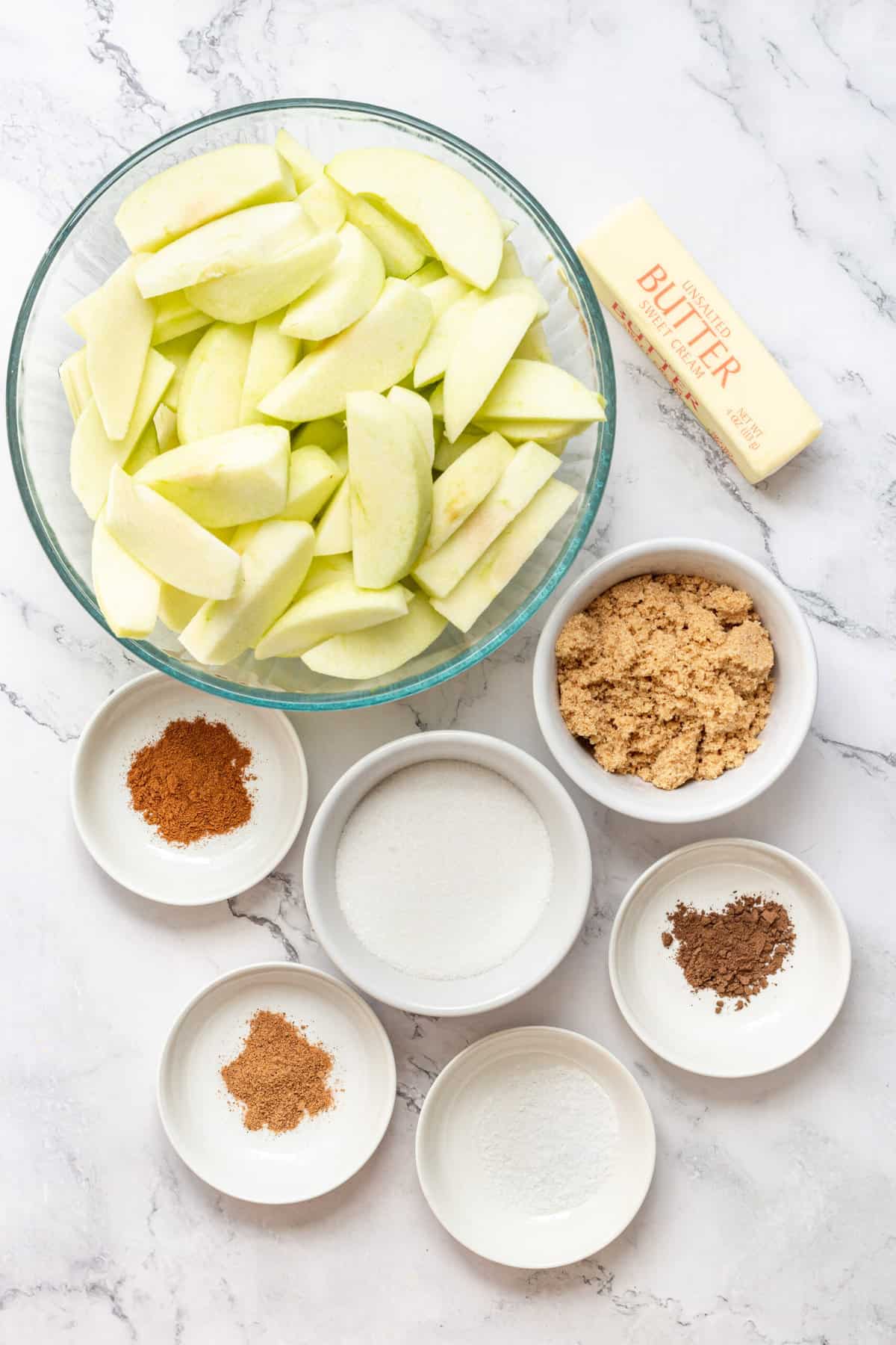 ingredients to make fried apples