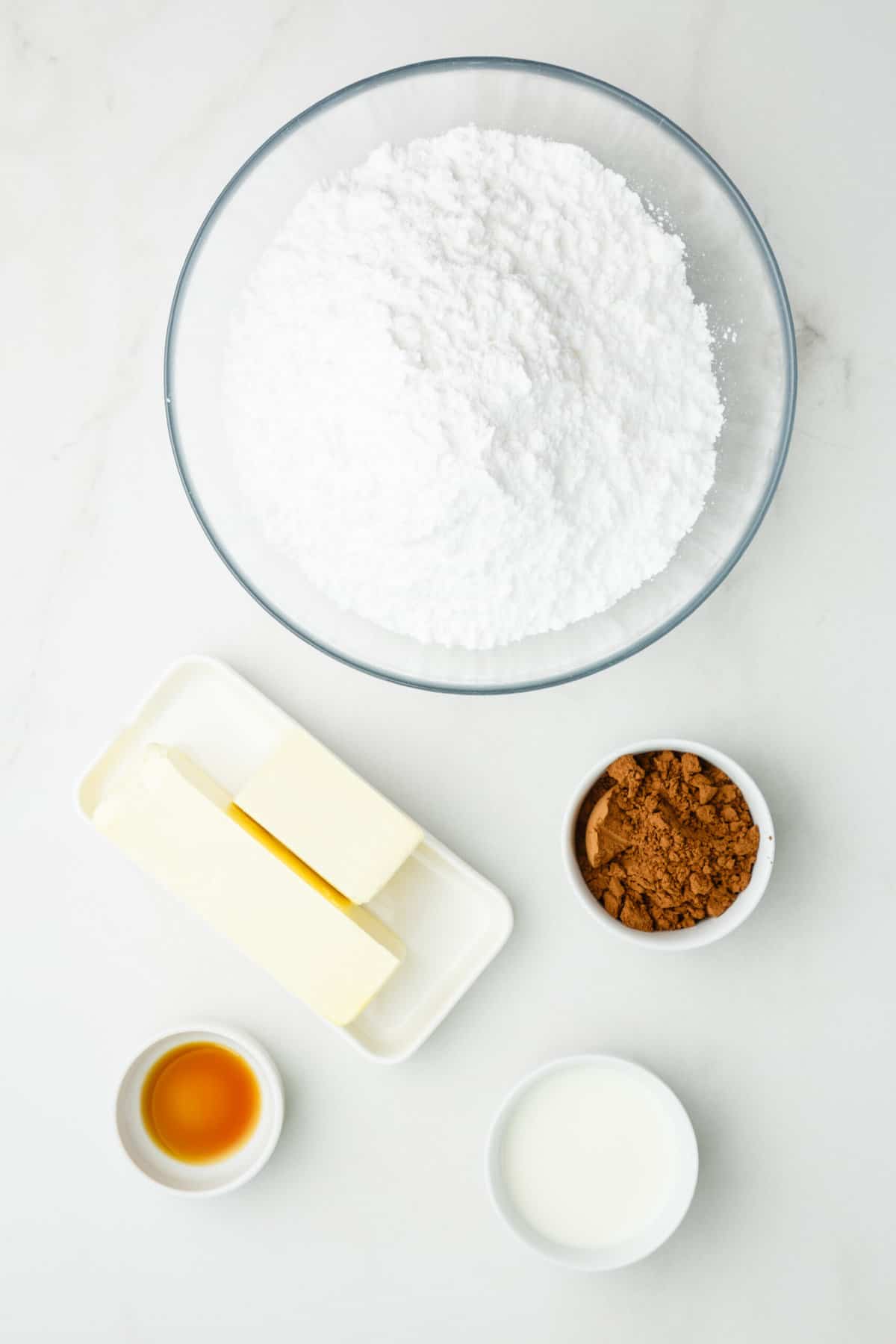 ingredients to make lunch lady bar frosting