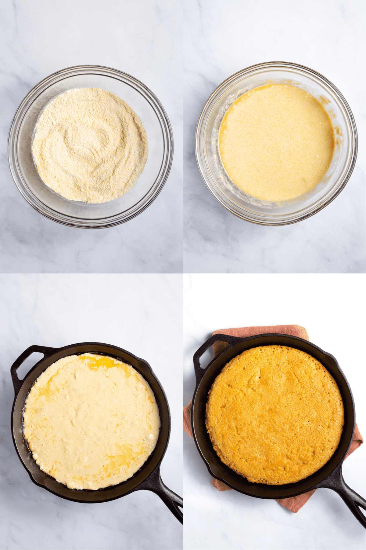 steps to make skillet cornbread