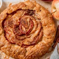 Baked apple galette.