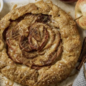 Baked apple galette.