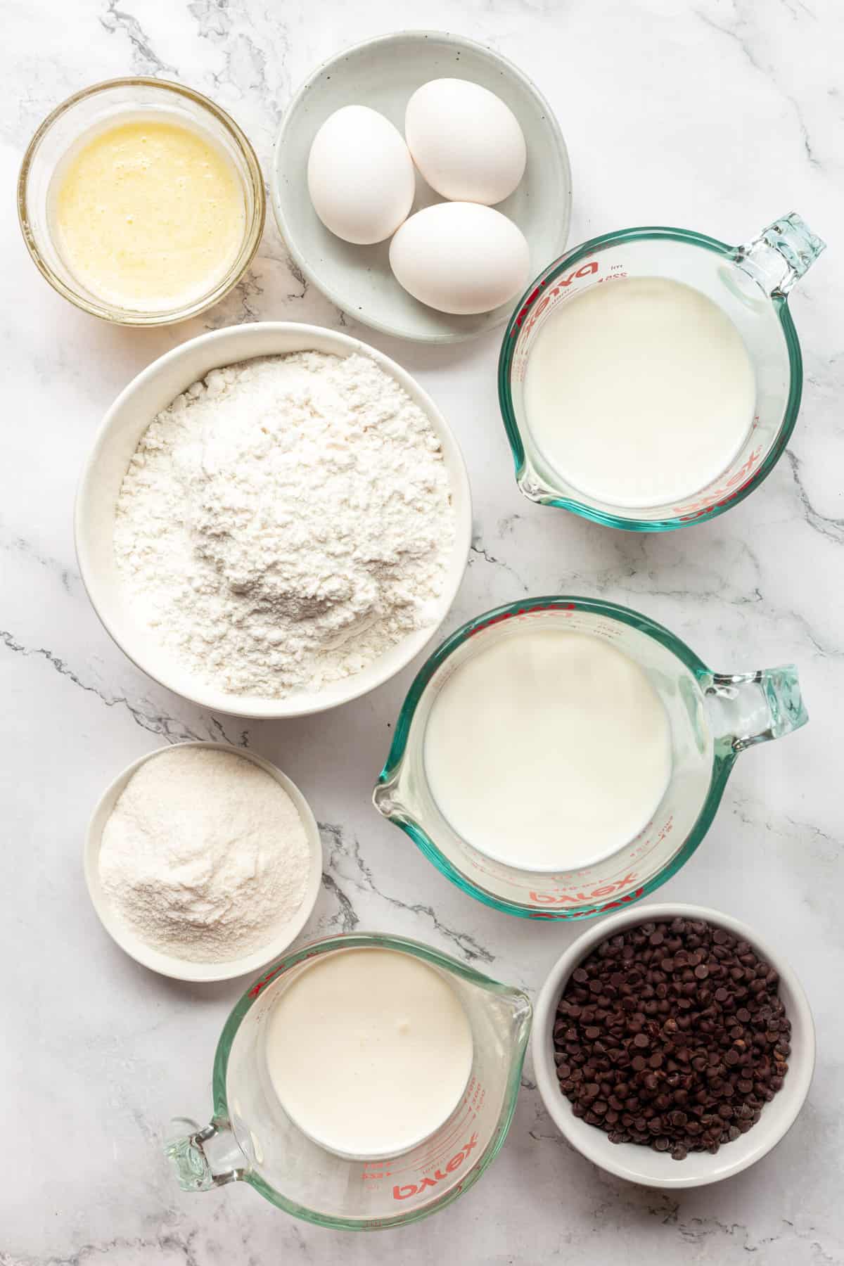 ingredients to make boston cream pie cake