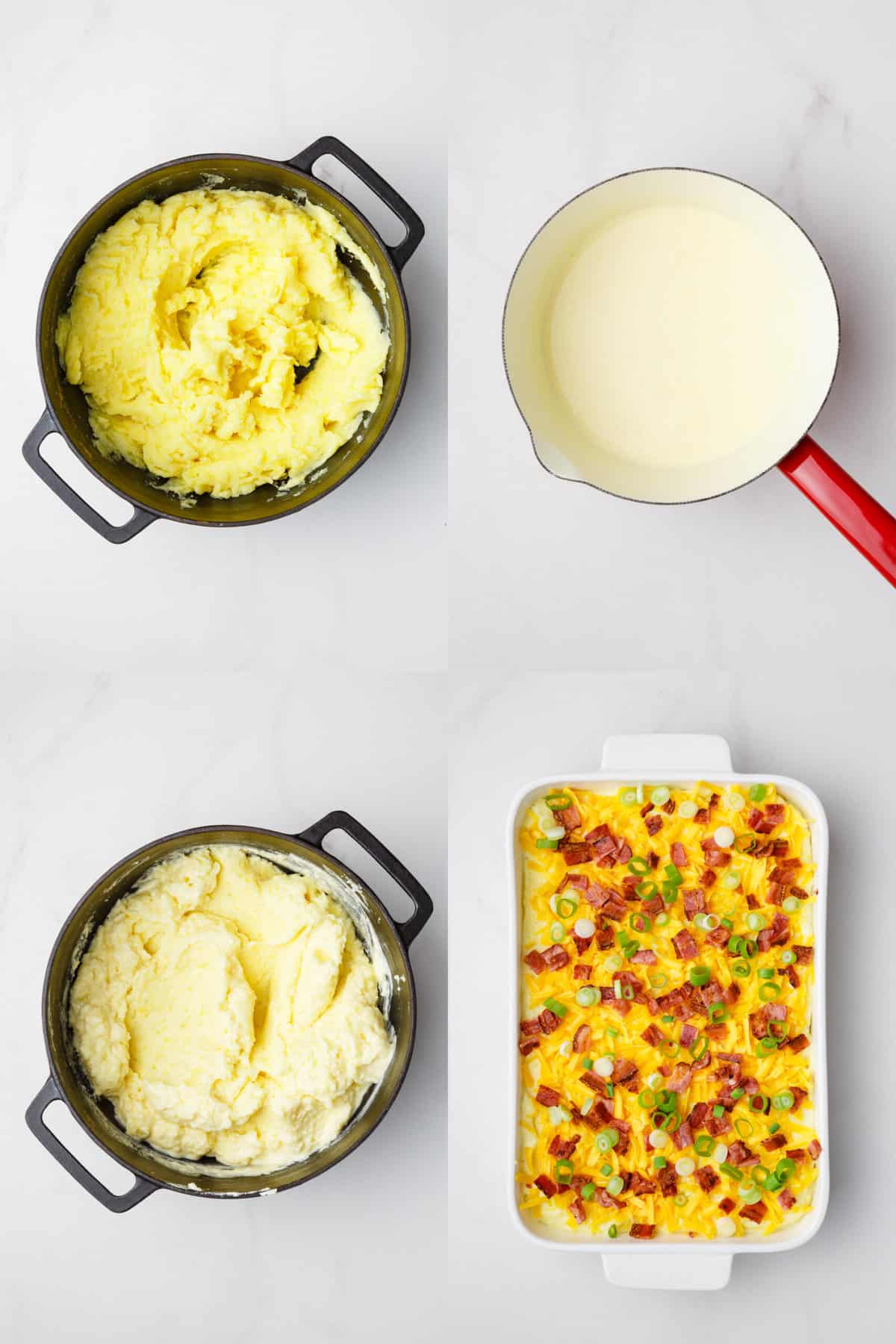 steps to make make-ahead mashed potato casserole
