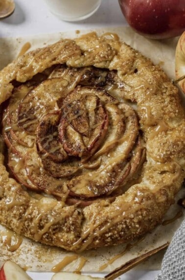 Baked apple galette.