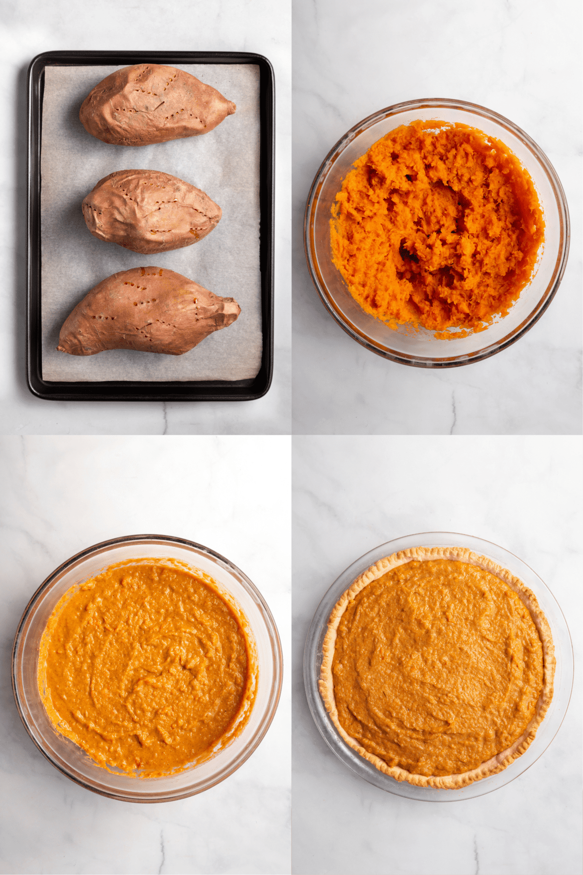 steps to make sweet potato pie
