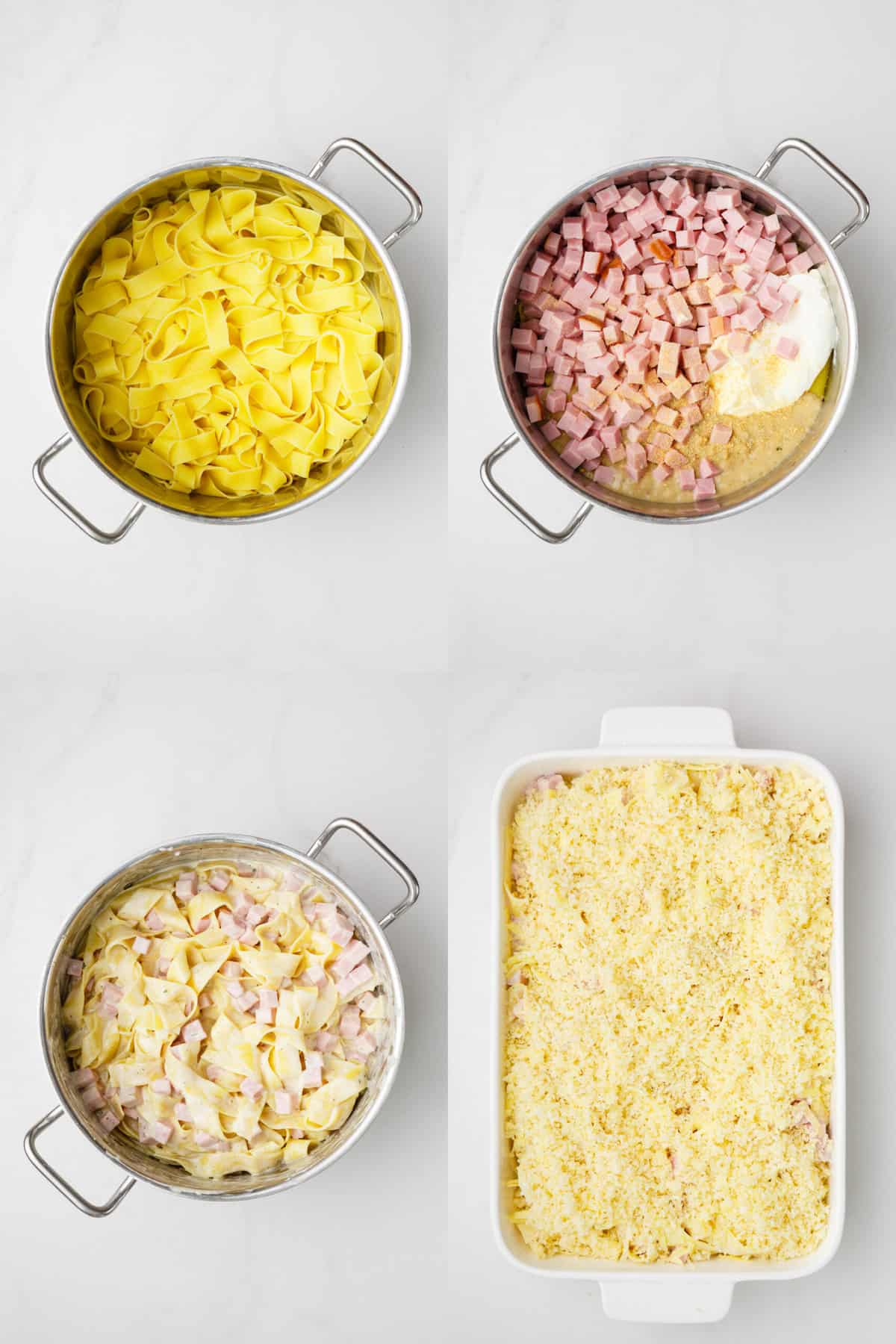 steps to make leftover ham casserole