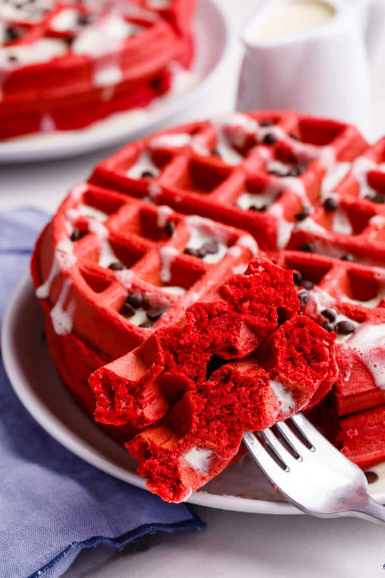 Fluffy Red Velvet Waffles Recipe All Things Mamma