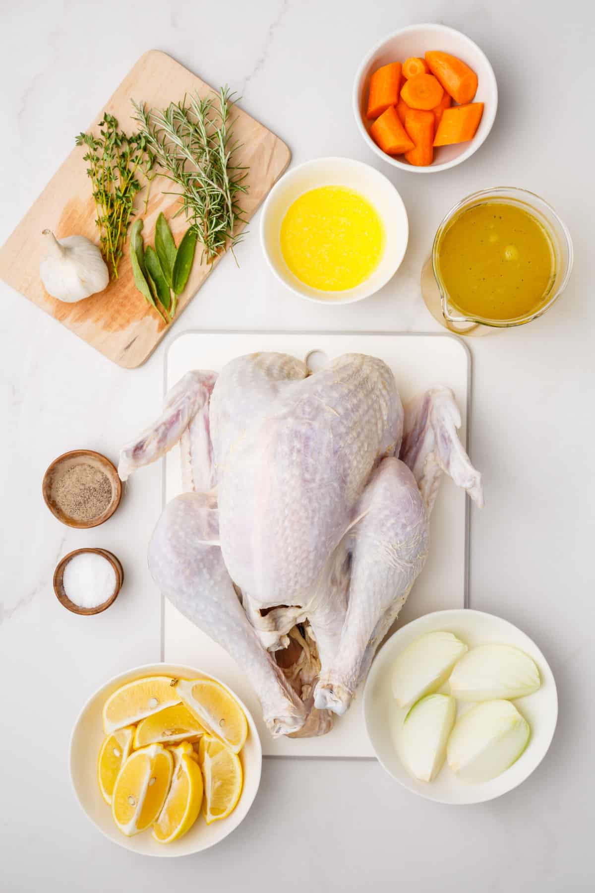 ingredients to make roasted turkey