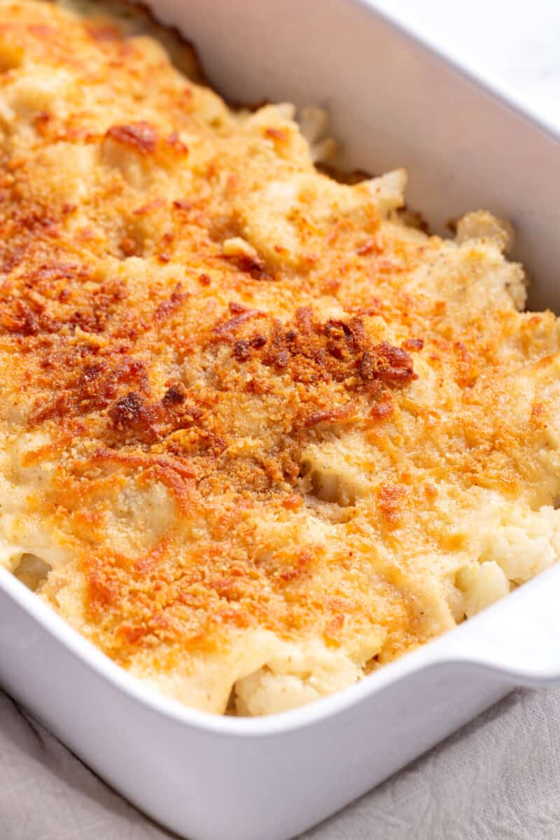 Cheesy Cauliflower Au Gratin Recipe All Things Mamma