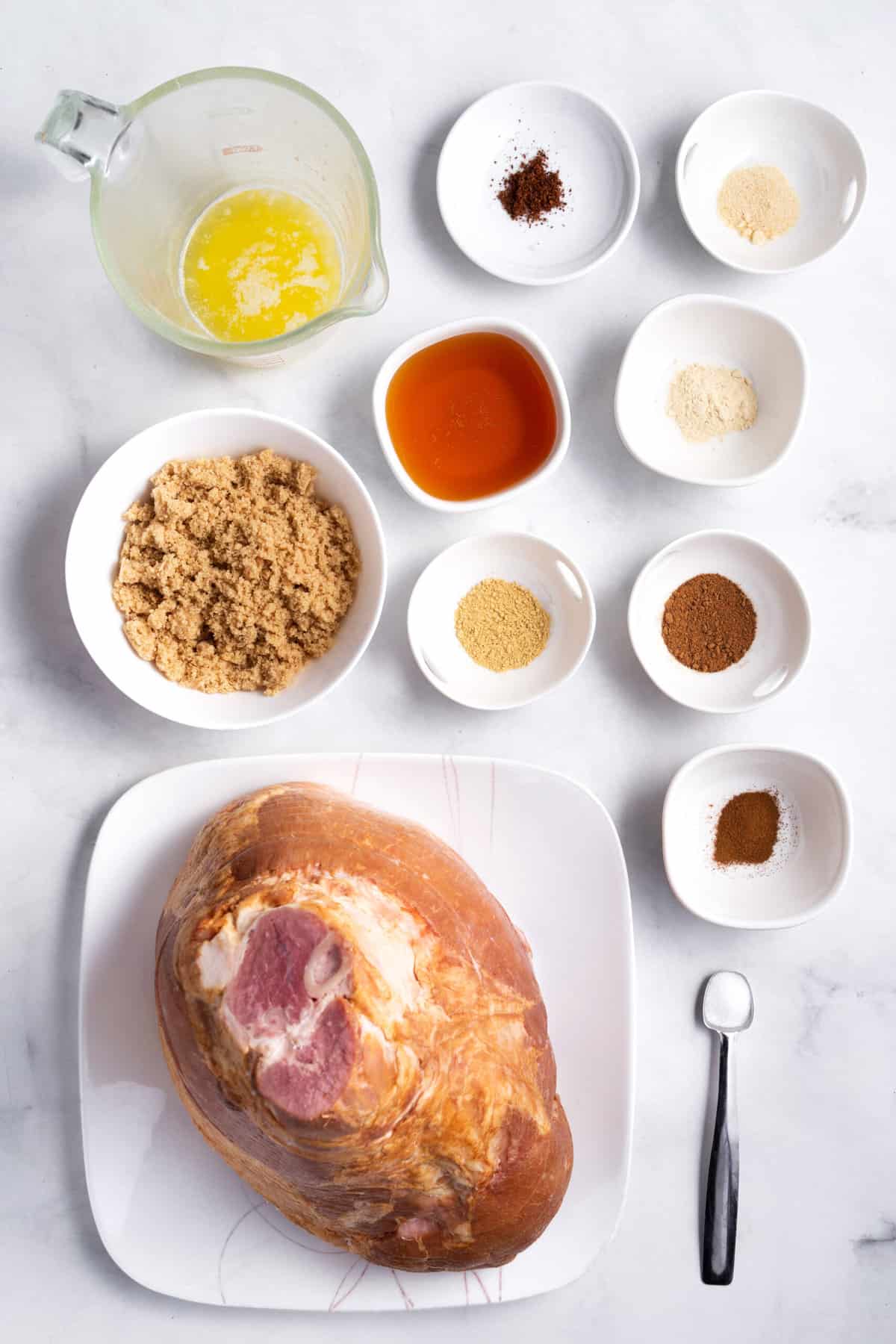 ingredients to make copycat honey baked ham