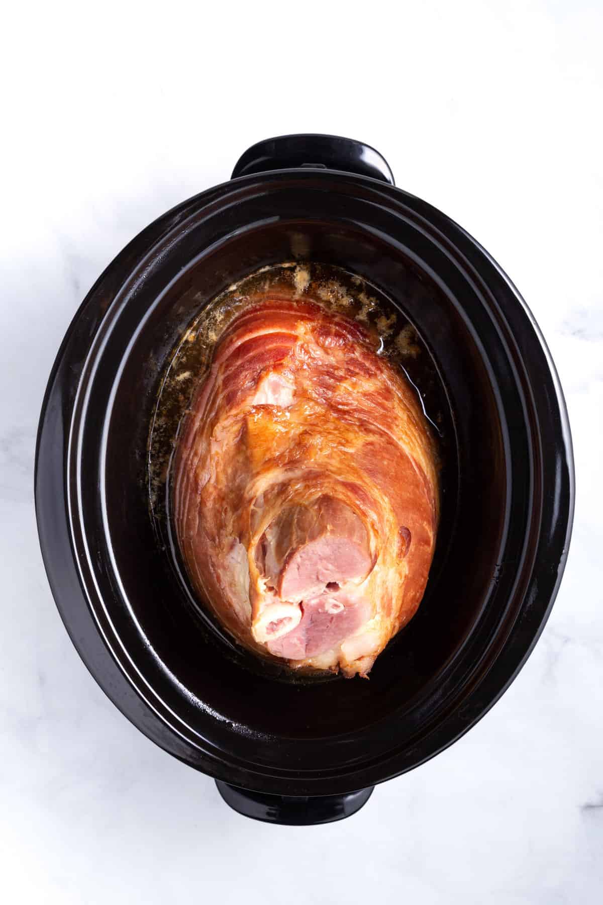 honey baked ham in a slow cooker