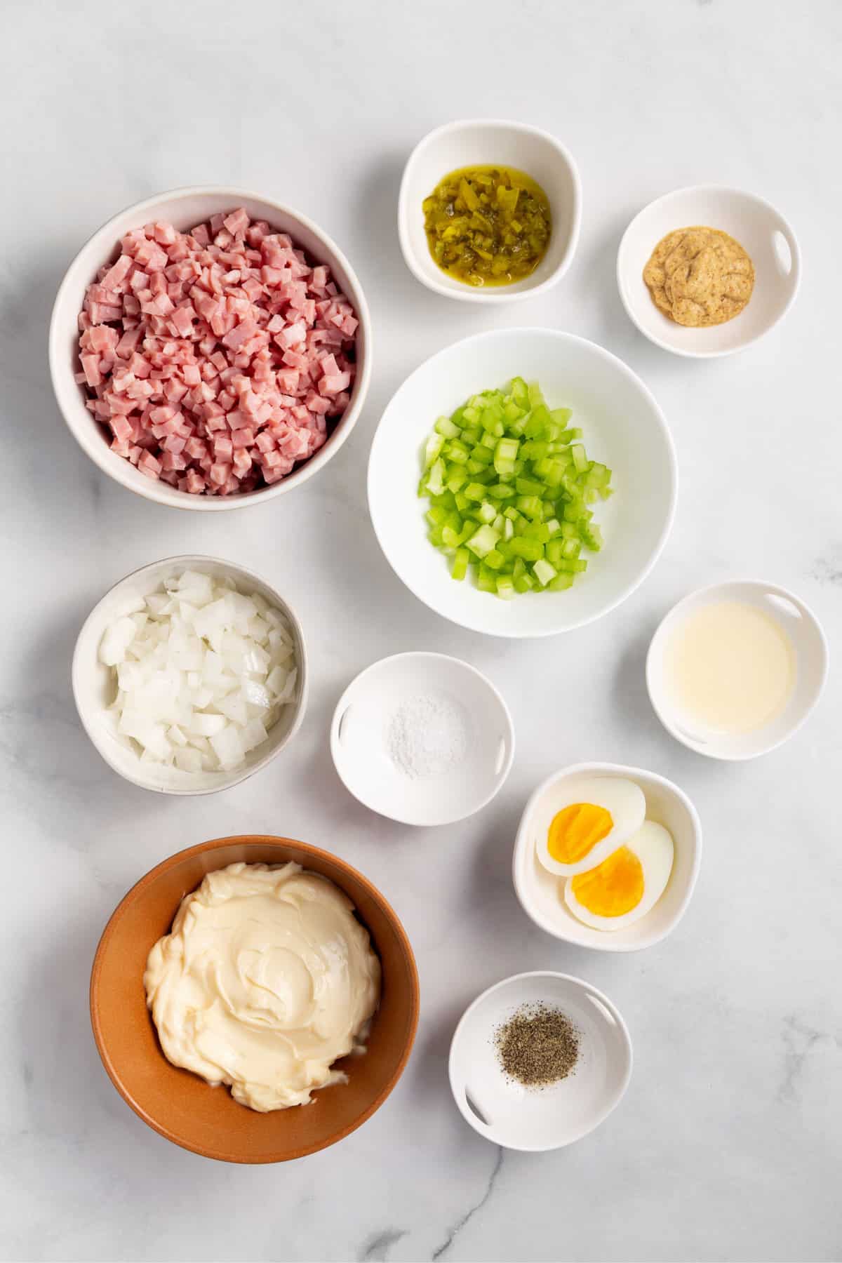ingredients to make ham salad