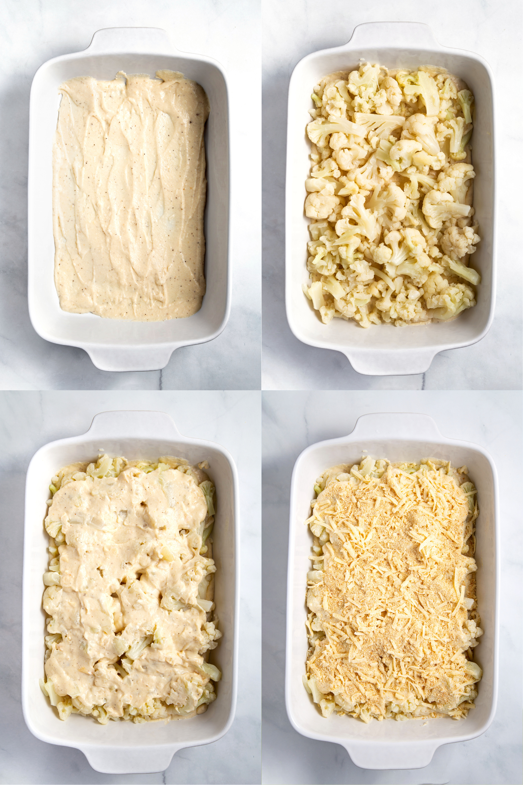 steps to make cauliflower au gratin