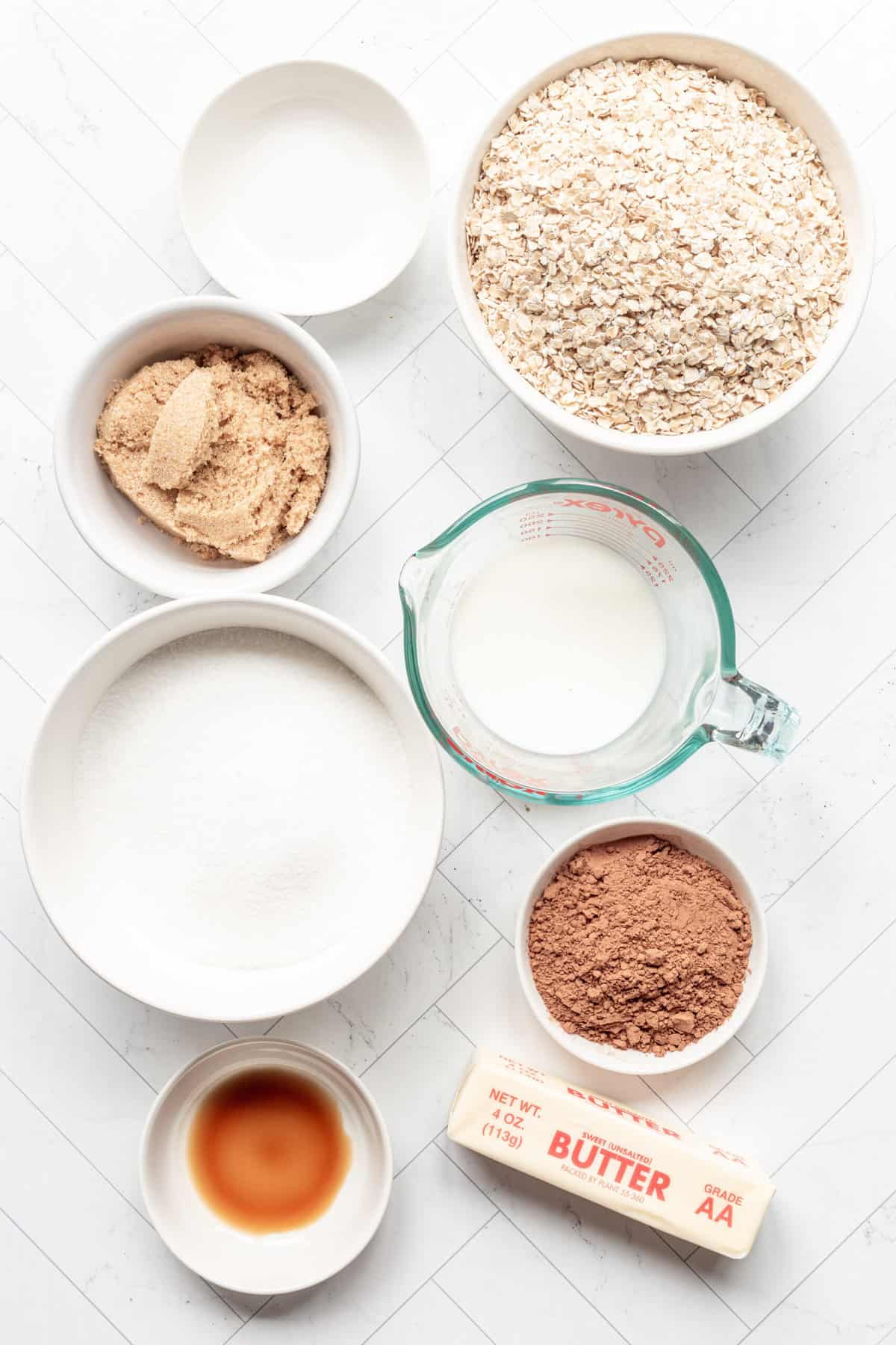 ingredients to make no bake cookies without peanut butter