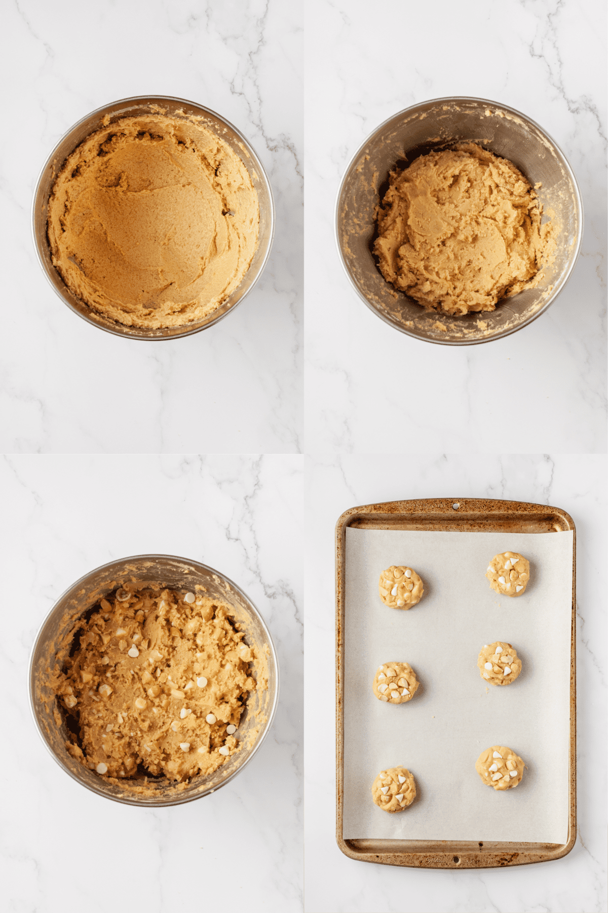 steps to make macadamia nut cookies.