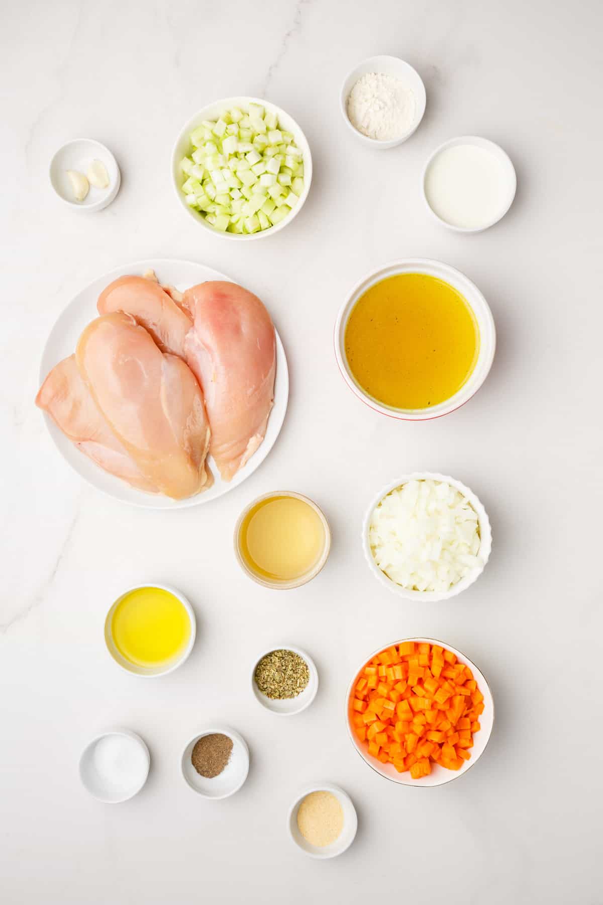 ingredients to make dutch oven chicken breast
