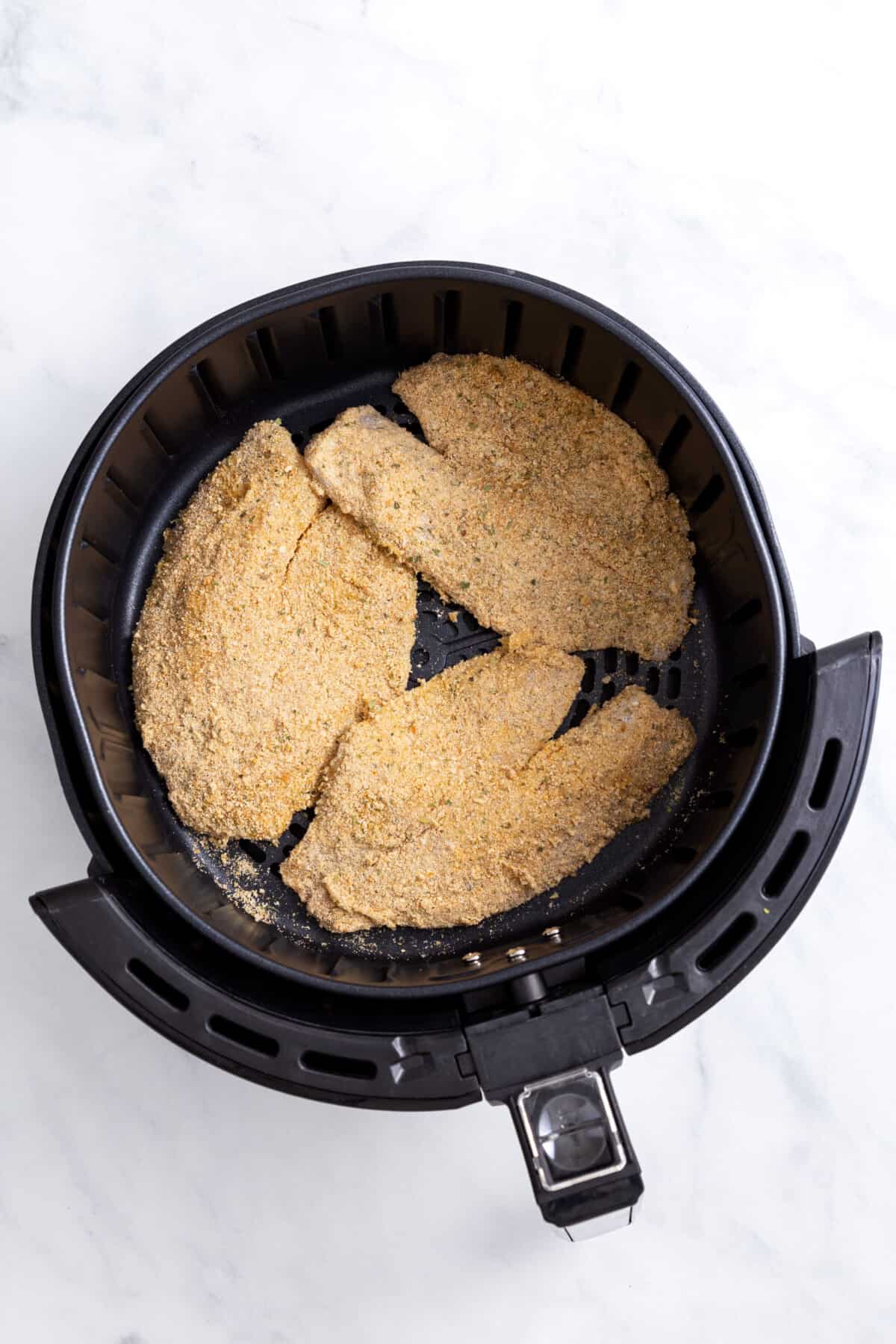 step 4 to make air fryer tilapia.