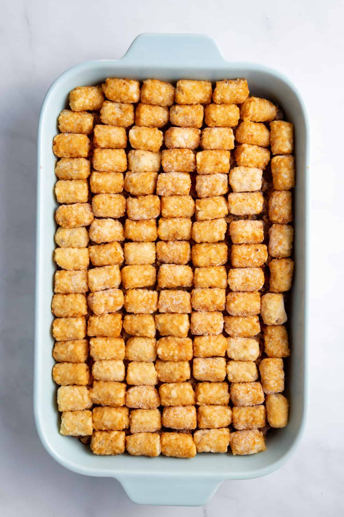 step 1 to make cheeseburger tater tot casserole.