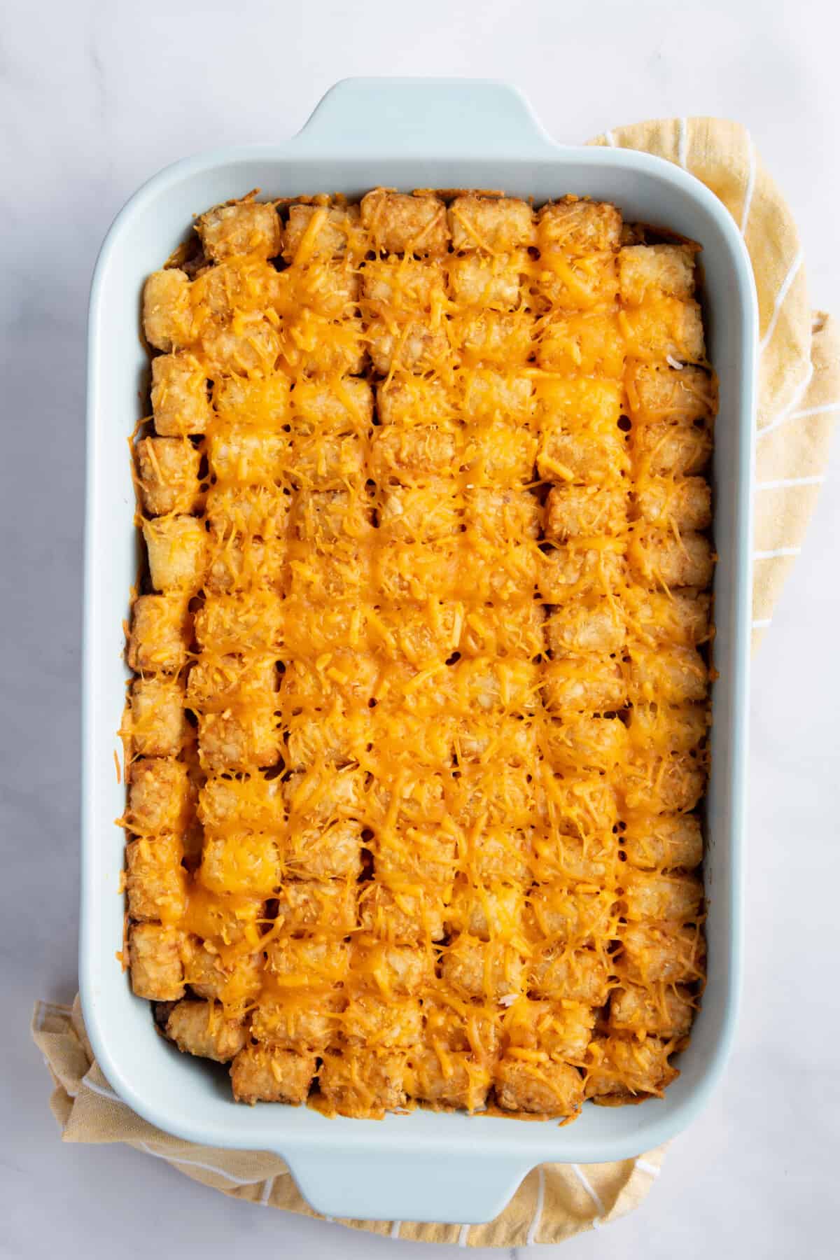 step 1 to make cheeseburger tater tot casserole.