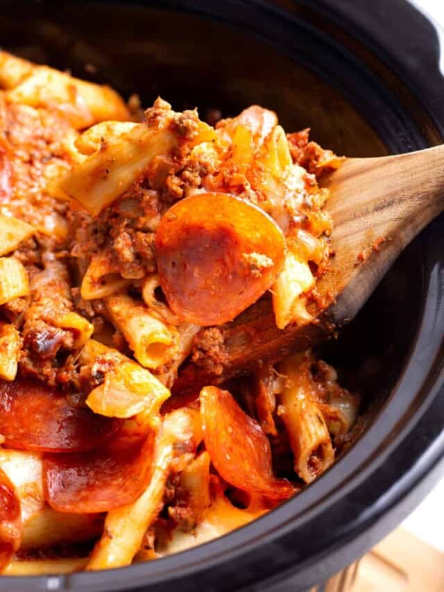 Crock Pot Pizza Casserole All Things Mamma