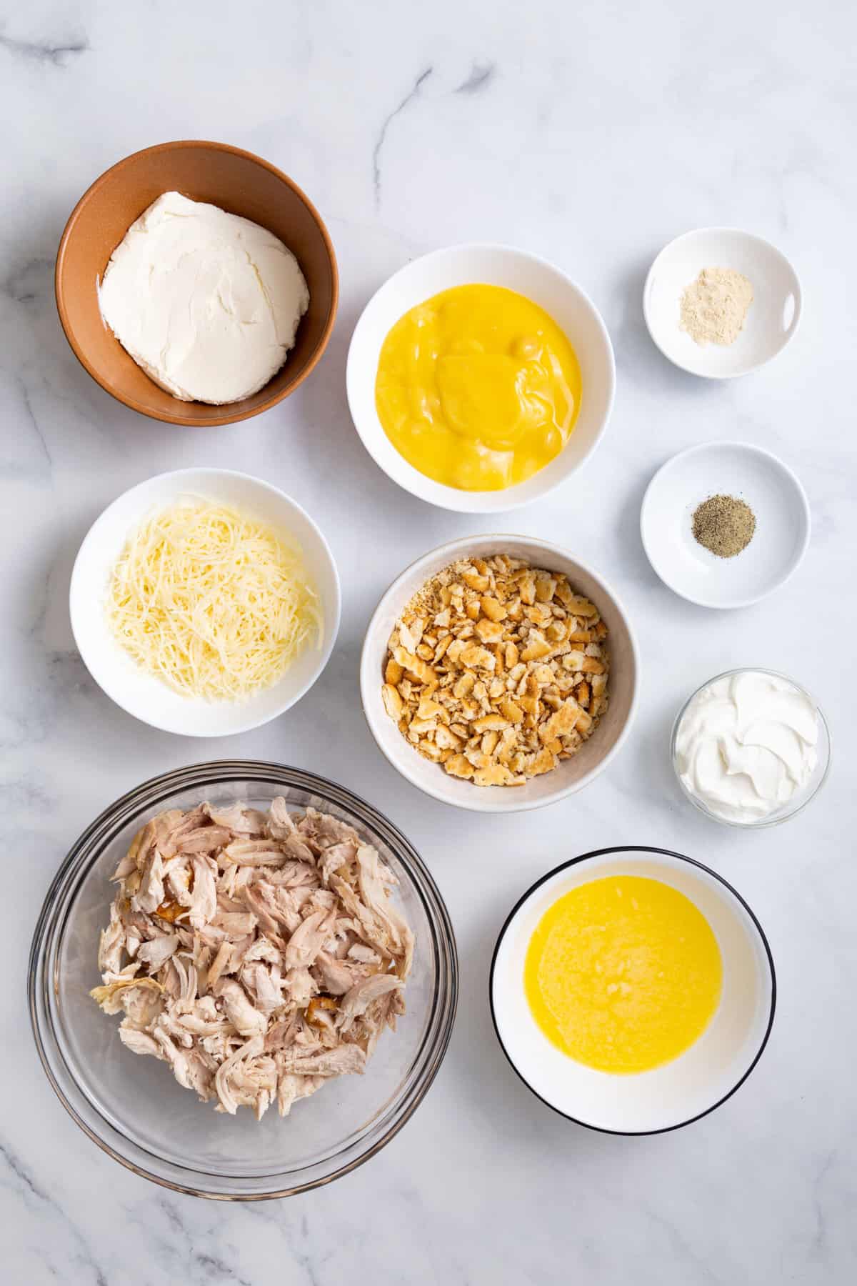 ingredients to make million dollar chicken casserole.
