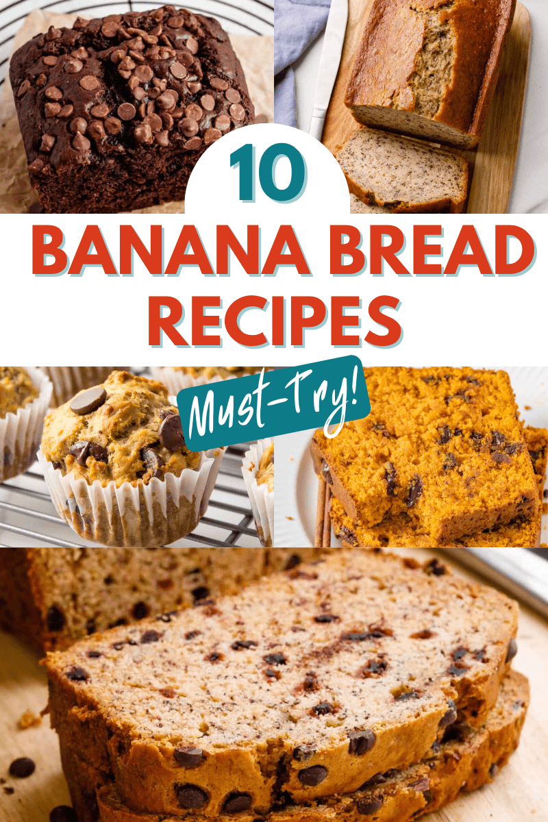 must-try banana bread recipes to try collage