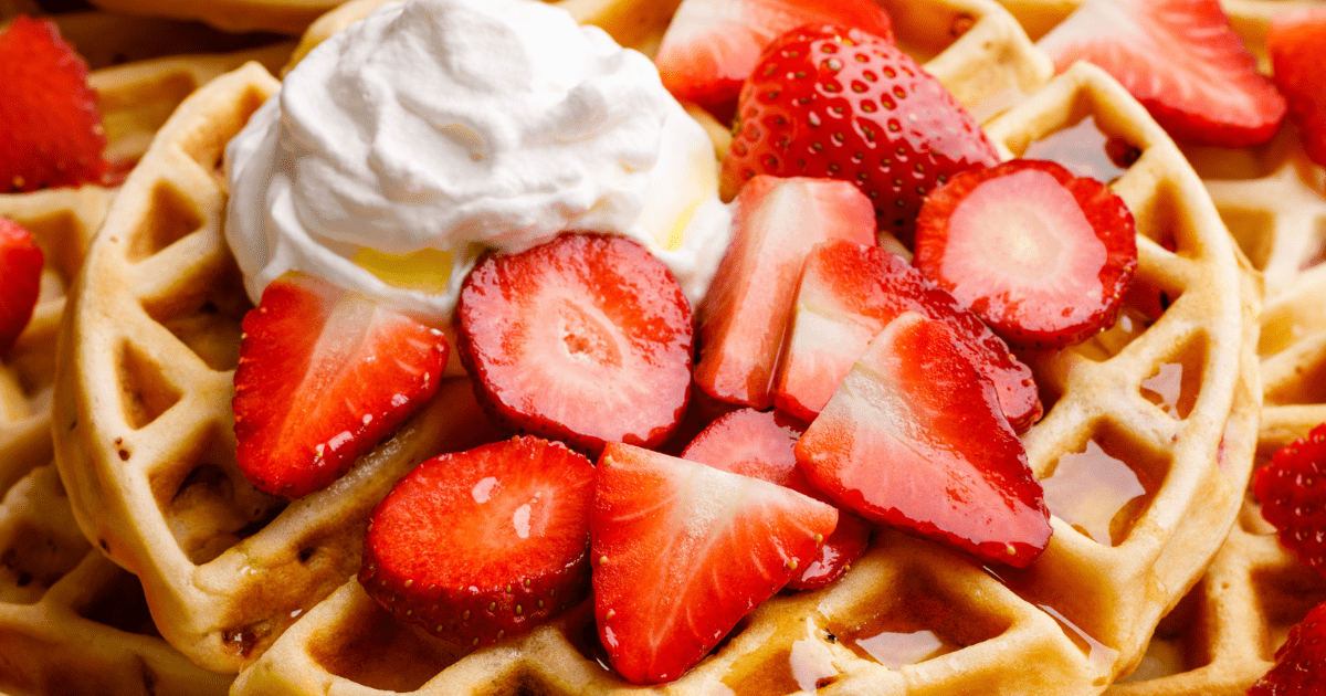 Fluffy Strawberry Waffles Recipe All Things Mamma