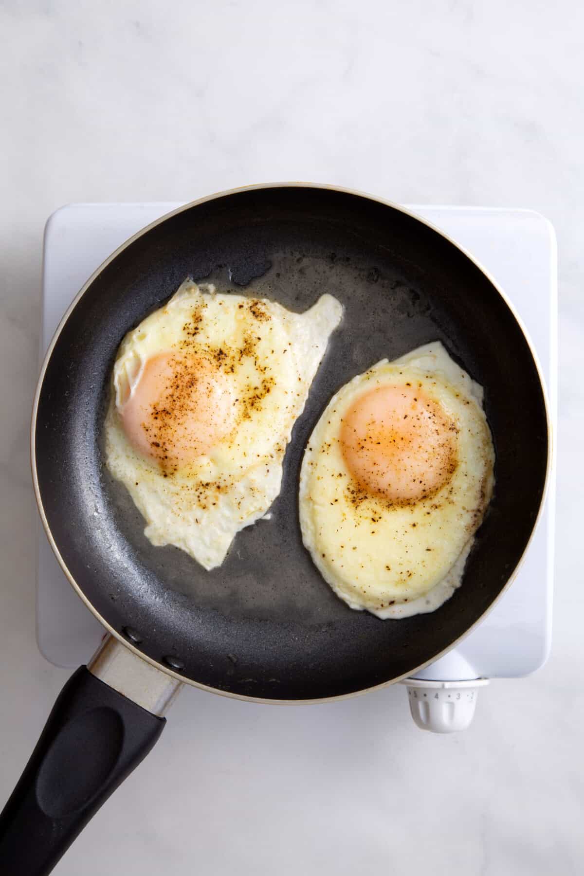 step 4 to make basted eggs.