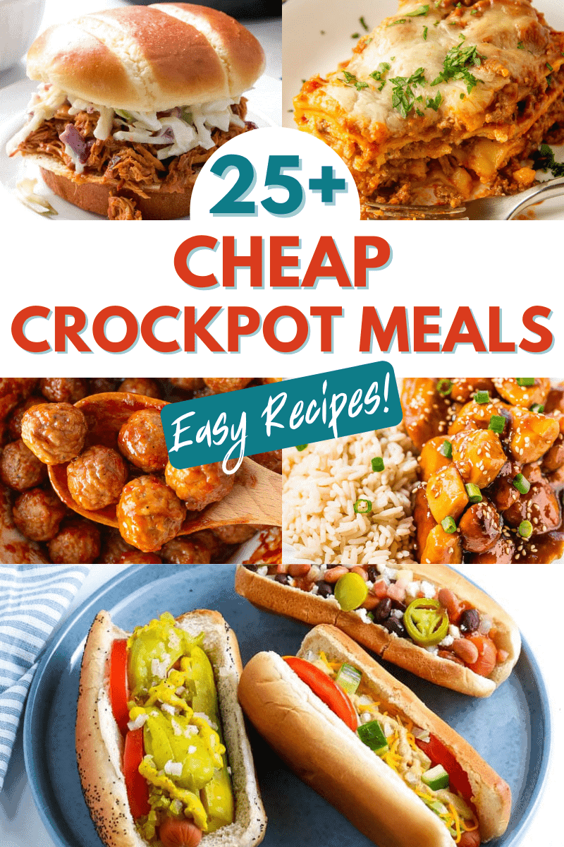 Keep your wallet and stomach full with these cheap crockpot meals! Your family will love them and you'll love how easy they are to make.
