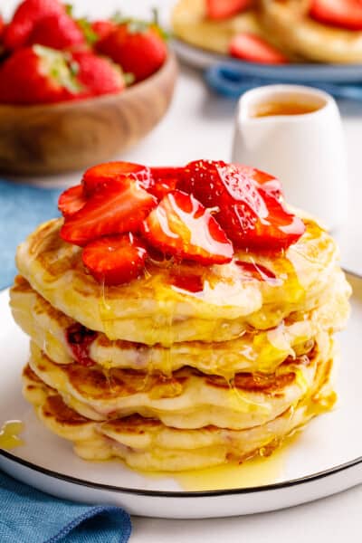 Fluffy Strawberry Pancakes Recipe | All Things Mamma