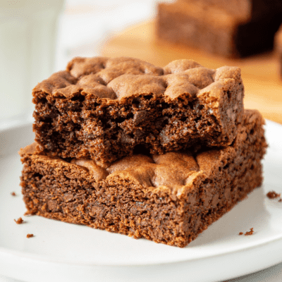 Two cake mix brownies.