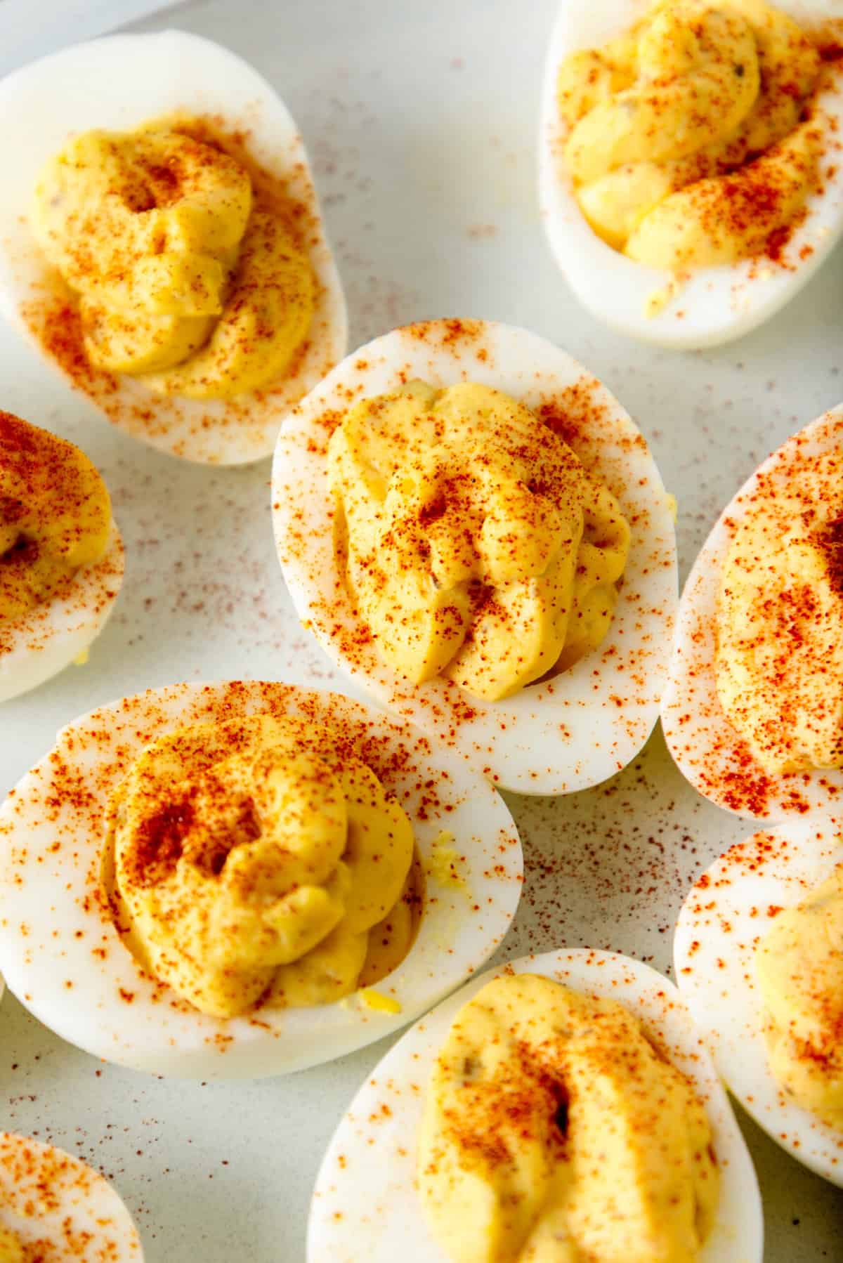 close up image of southern deviled eggs