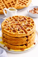 Fluffy Sweet Potato Waffles Recipe | All Things Mamma