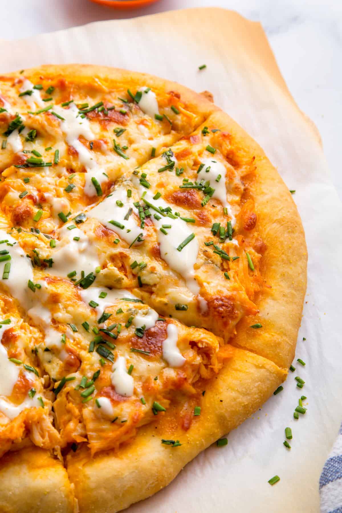 Buffalo chicken pizza.