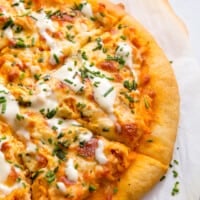 Buffalo chicken pizza.