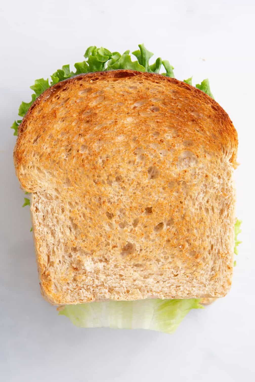 chick fil a chicken salad sandwich top down image