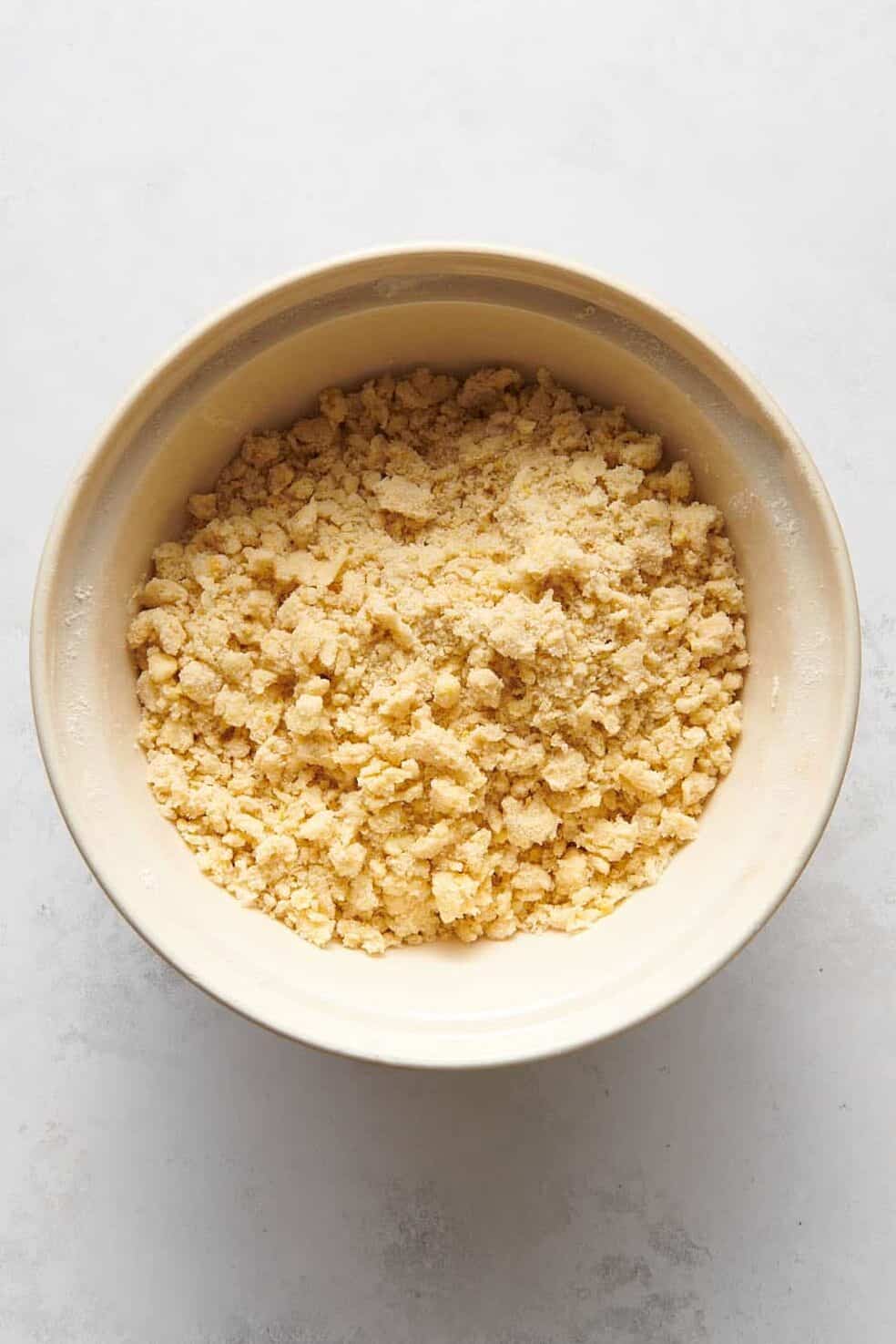 crumble mixture in a large bowl