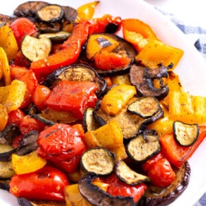 Grilled vegetables.