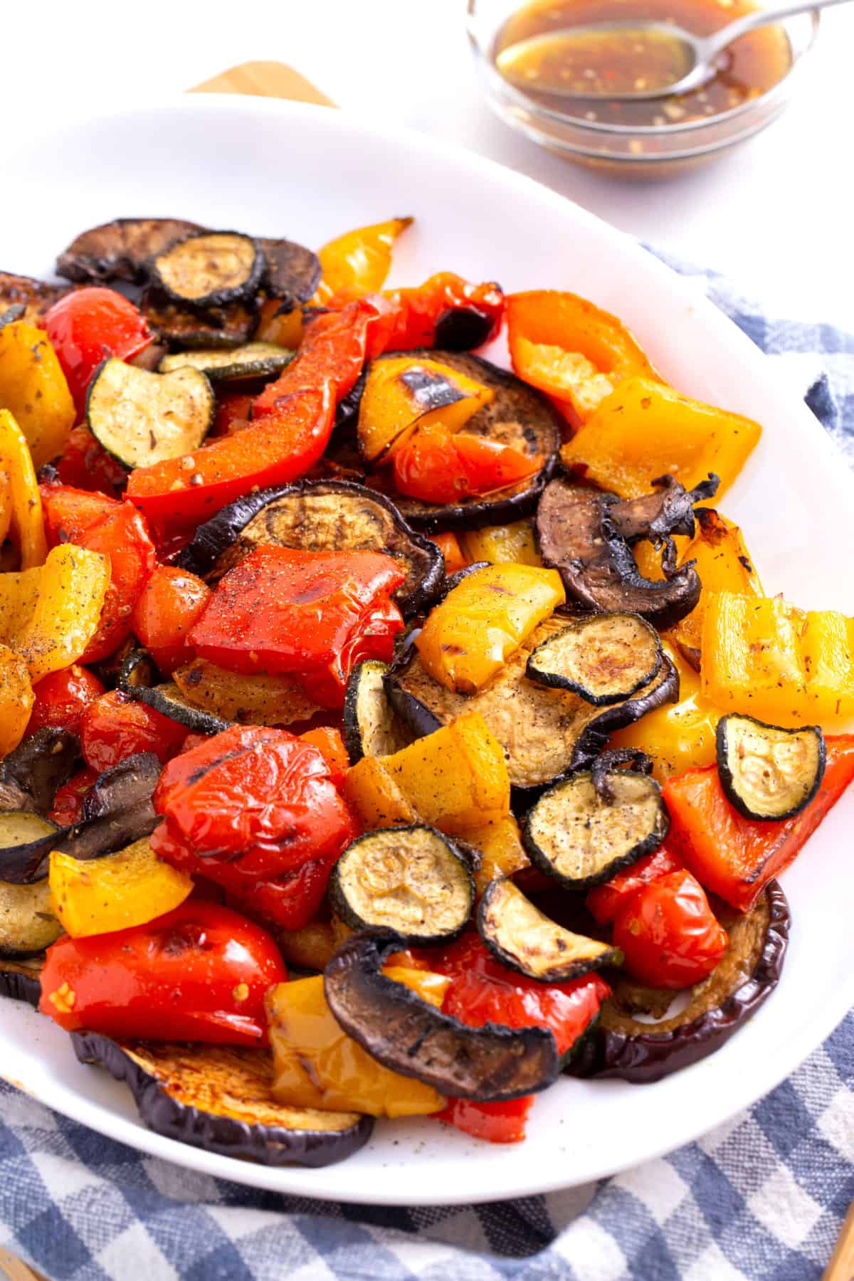 plate of grilled vegetables