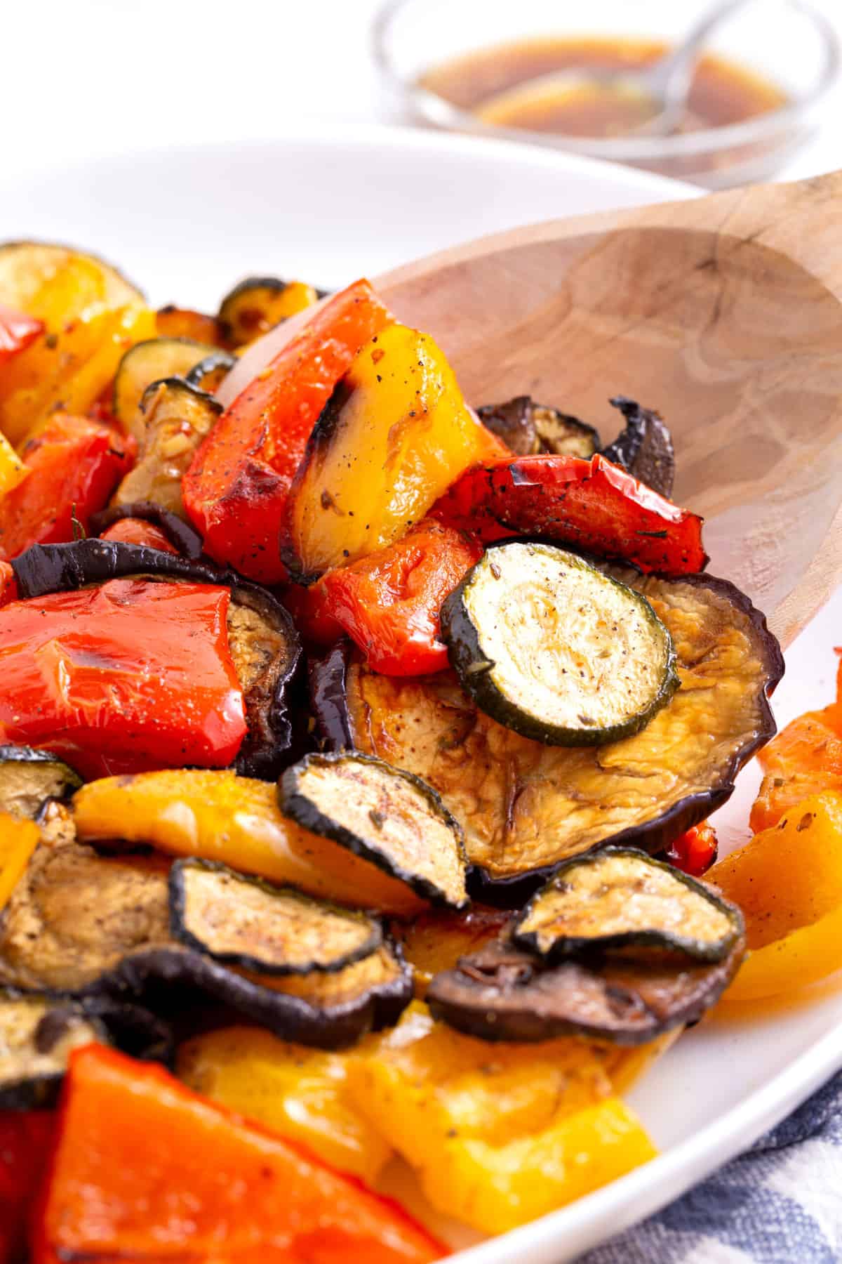 close up image of a plate of grilled vegetables